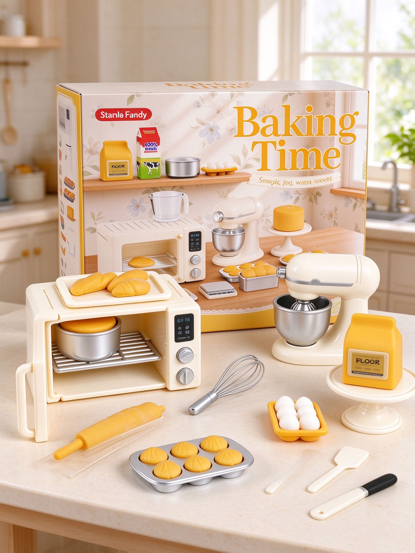 Kitchen Kids Baking Set - Conjunto de brinquedos para brincar de