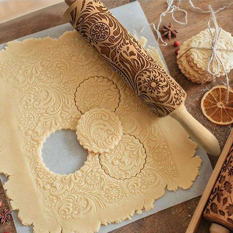 Gravação Gravado Rolling Pin,  - Kitchen Roller Baking avaliação e preço