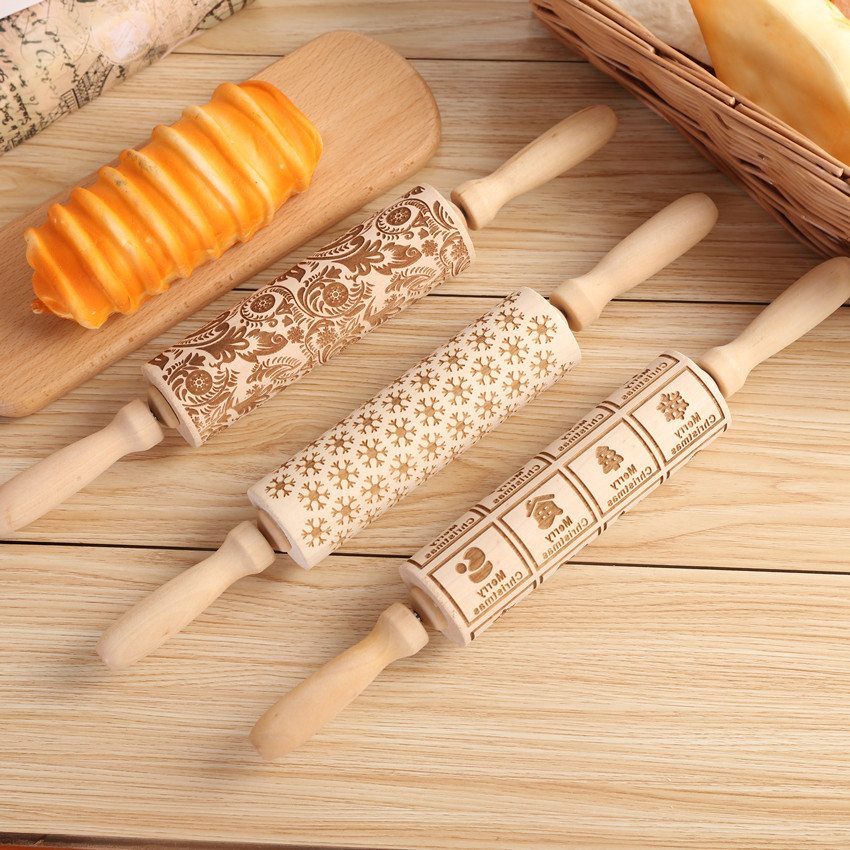 Gravação Gravado Rolling Pin,  - Kitchen Roller Baking avaliação e preço
