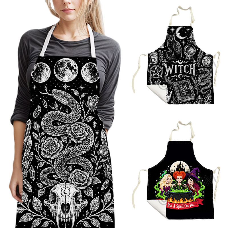 Avental Gótico de Bruxa Oculta - Kitchen Witch Baking avaliação e preço